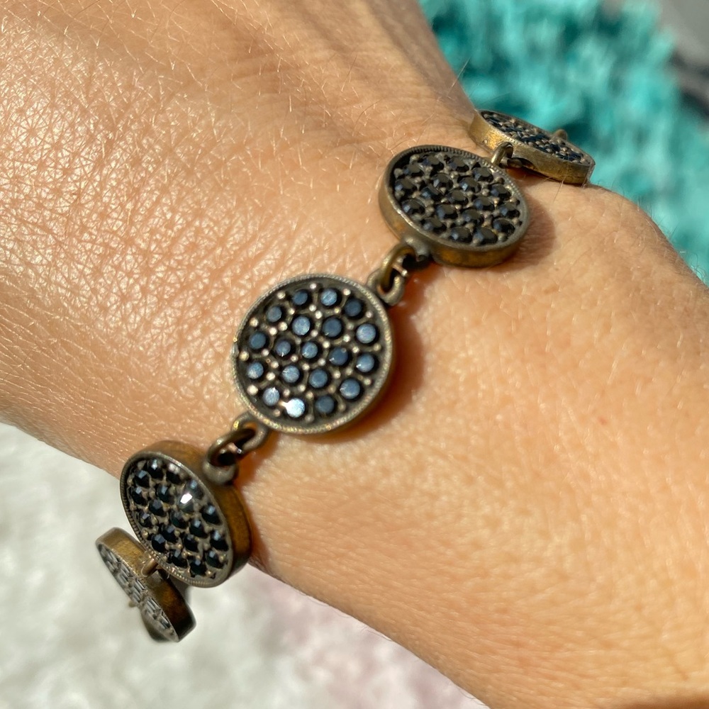 💝 Vintage Tommassini Swarovski Bracelet Black Circle